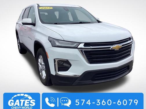 Summit White 2023 Chevrolet Traverse LS SUV