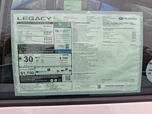 2025 Subaru Legacy 