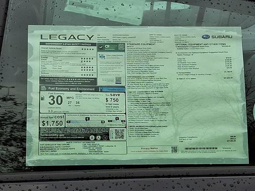 2025 Subaru Legacy 