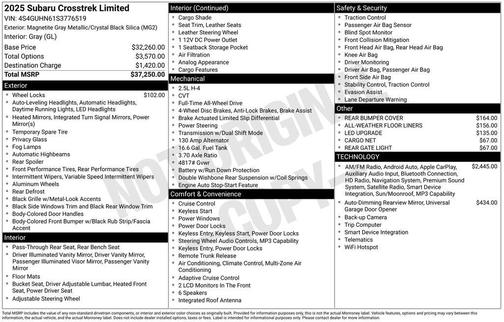 2025 Subaru Crosstrek Limited