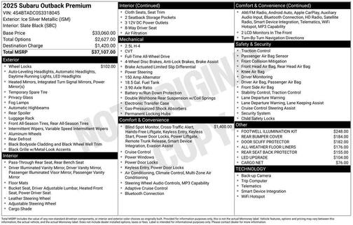 2025 Subaru Outback Premium
