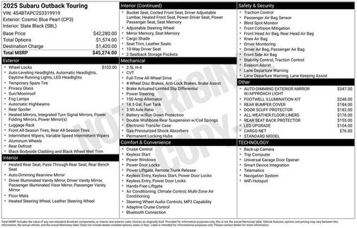 2025 Subaru Outback Touring