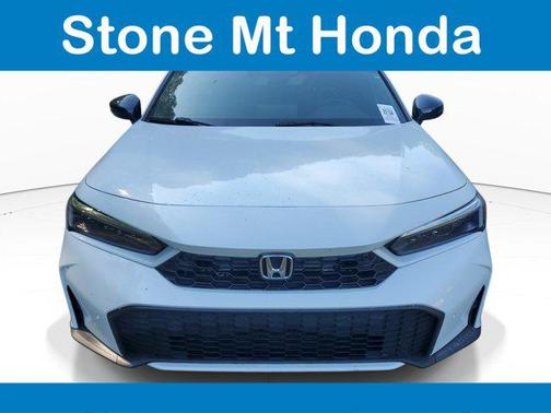 Platinum White Pearl 2025 Honda Civic Hybrid Sport Touring