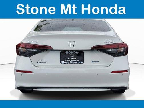 Platinum White Pearl 2025 Honda Civic Hybrid Sport Touring