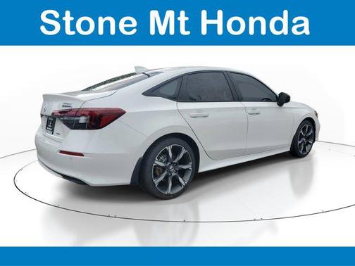 Platinum White Pearl 2025 Honda Civic Hybrid Sport Touring