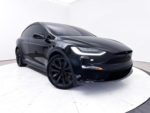 Solid Black 2022 Tesla Model X Plaid Tri Motor All-Wheel Drive