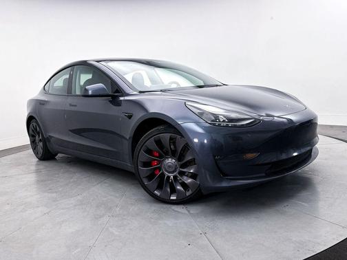 Gray 2023 Tesla Model 3 Performance
