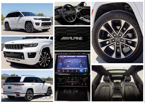 Bright White Clearcoat 2023 Jeep Grand Cherokee Overland