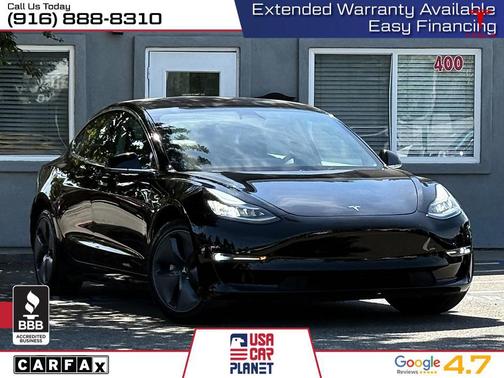 Solid Black 2019 Tesla Model 3 Mid Range