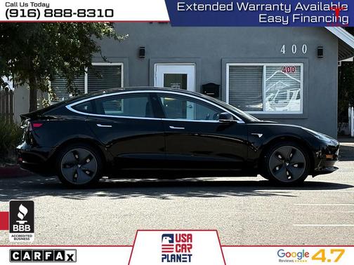 Solid Black 2019 Tesla Model 3 Mid Range