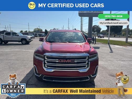 Volcanic Red Tintcoat 2023 GMC Acadia AWD SLE