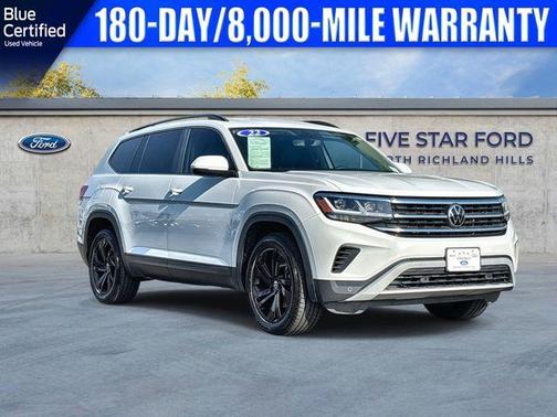 Pure White 2022 Volkswagen Atlas 3.6L SE w/Technology