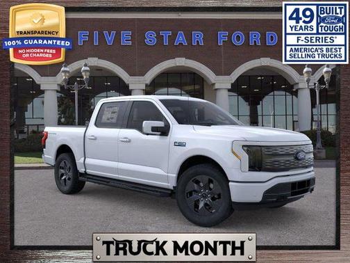 Space White Metallic 2025 Ford F-150 Lightning LARIAT Truck