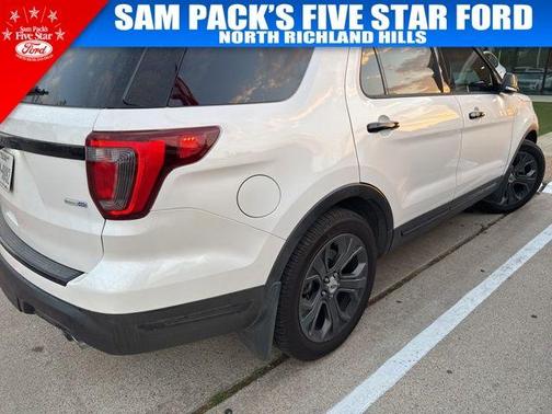 White Platinum 2018 Ford Explorer sport