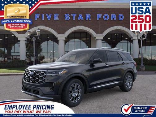 Agate Black Metallic 2026 Ford Explorer Platinum