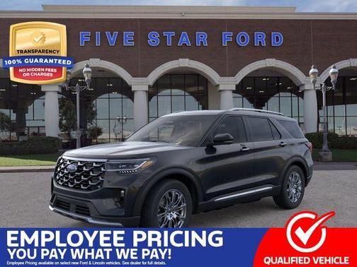Agate Black Metallic 2026 Ford Explorer Platinum