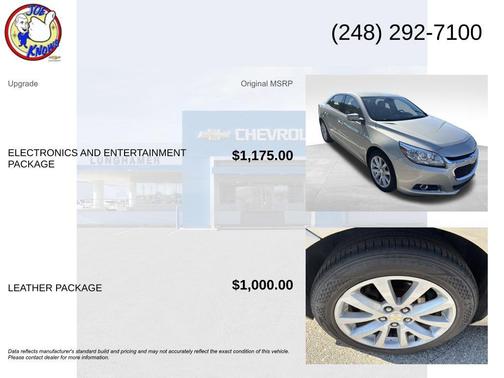Champagne Silver Metallic 2014 Chevrolet Malibu 2LT