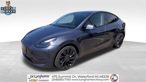 Gray 2022 Tesla Model Y Performance Dual Motor All-Wheel Drive