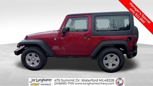 Deep Cherry Red Crystal Pearlcoat 2012 Jeep Wrangler Sport
