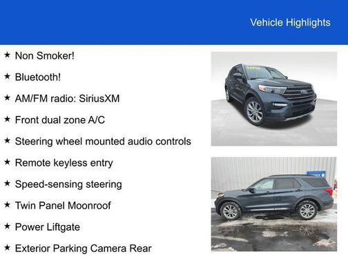 Blue Metallic 2023 Ford Explorer XLT