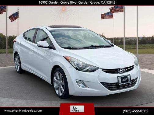 White 2013 Hyundai ELANTRA Limited