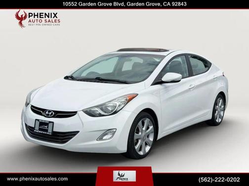 White 2013 Hyundai ELANTRA Limited