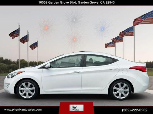 White 2013 Hyundai ELANTRA Limited