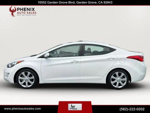 White 2013 Hyundai ELANTRA Limited
