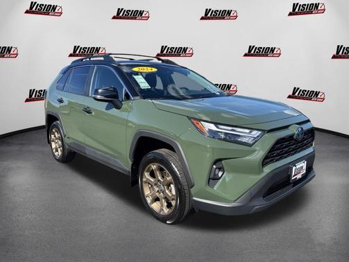 Army Green/Midnight Black Metallic 2024 Toyota RAV4 Hybrid Woodland Edition