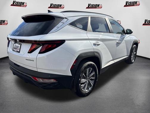 White Pearl 2024 Hyundai TUCSON Hybrid Blue