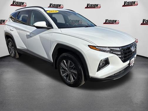 White Pearl 2024 Hyundai TUCSON Hybrid Blue