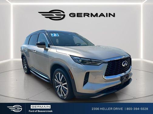 Warm Titanium/Black Obsidian 2023 INFINITI QX60 AUTOGRAPH