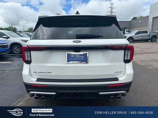 White Metallic 2025 Ford Explorer Platinum