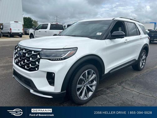 White Metallic 2025 Ford Explorer Platinum