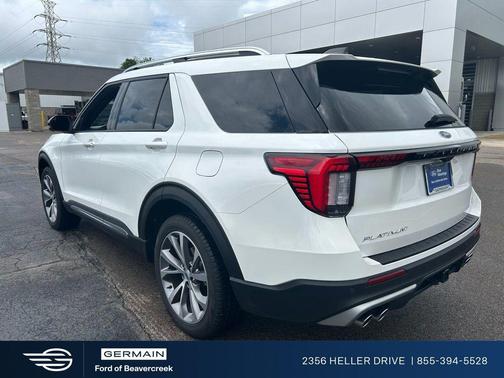 White Metallic 2025 Ford Explorer Platinum