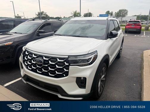 White Metallic 2025 Ford Explorer Platinum