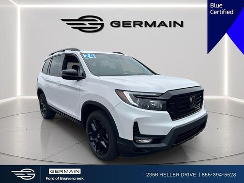 Platinum White Pearl 2024 Honda Passport AWD Black