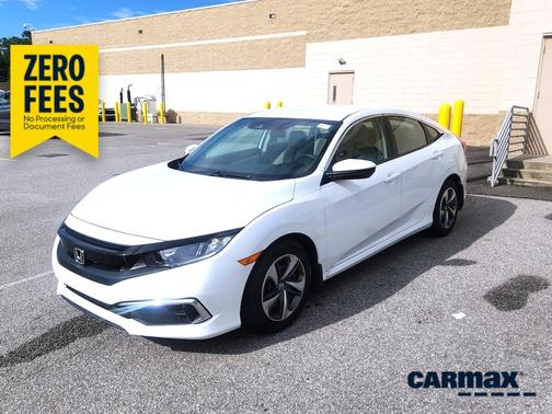 White 2020 Honda Civic LX