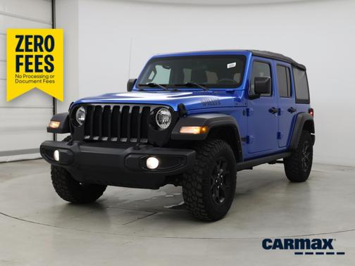 Blue 2022 Jeep Wrangler Unlimited Willys Sport