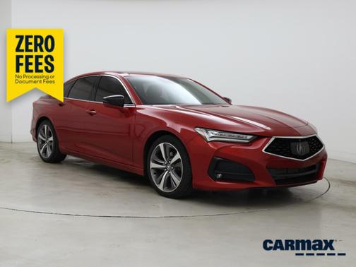 Red 2021 Acura TLX Advance