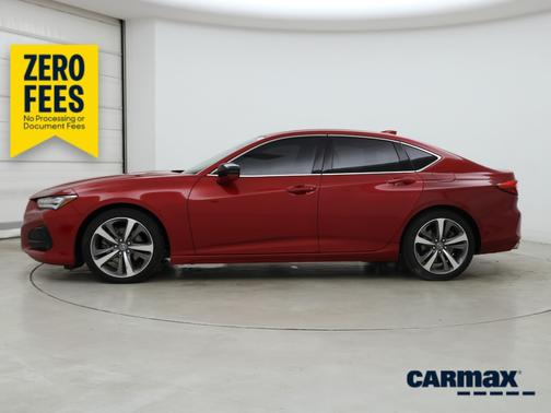 Red 2021 Acura TLX Advance