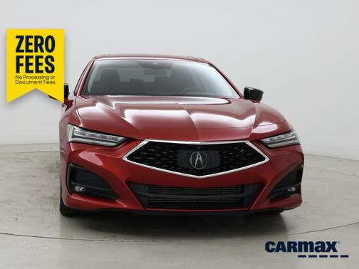 Red 2021 Acura TLX Advance
