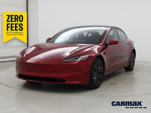 Red 2024 Tesla Model 3 Long Range