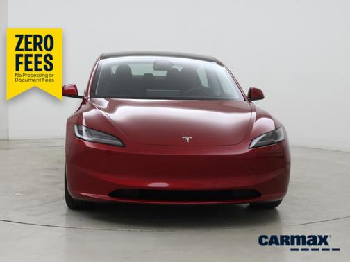 Red 2024 Tesla Model 3 Long Range