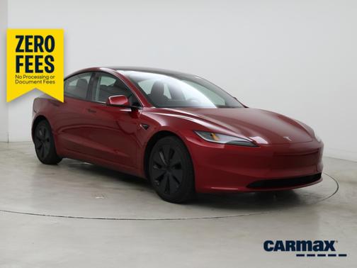 Red 2024 Tesla Model 3 Long Range
