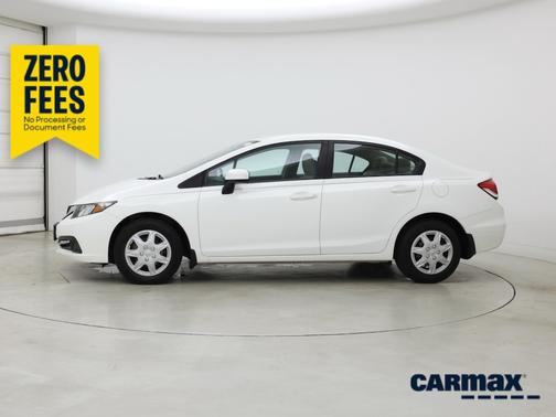 White 2015 Honda Civic LX