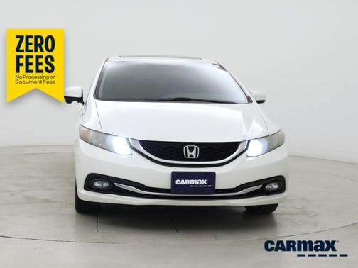 White 2015 Honda Civic EX-L