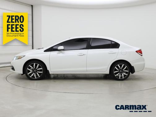 White 2015 Honda Civic EX-L