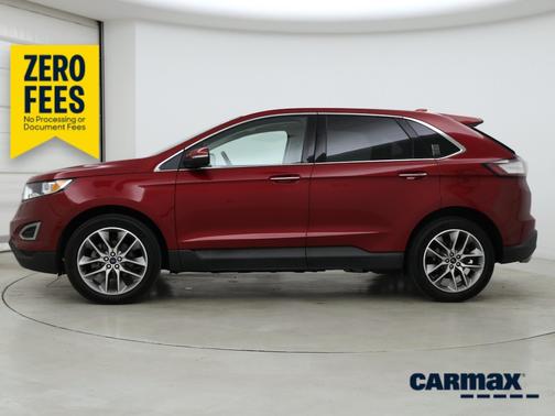 Red 2017 Ford Edge Titanium