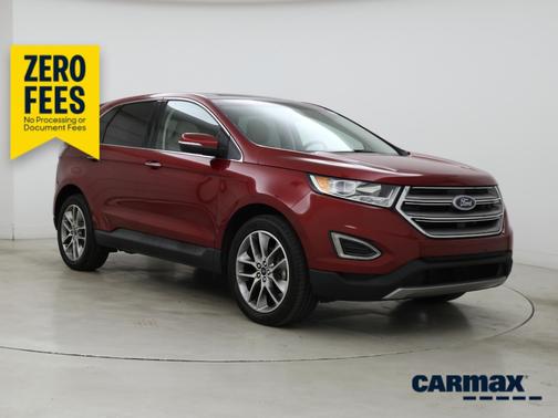 Red 2017 Ford Edge Titanium